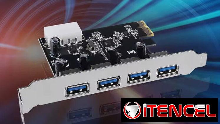 TARJETA PCIe 1X A 4 PUERTOS USB 3.0 CON ALIMENTACIÓN (NUEVAS)