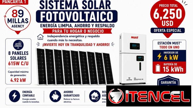 🏠🔋Instalación de Sistema Solar Fotovoltaico completo para hogar o negocio