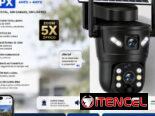 Cámara de vigilancia 2 lentes/8Mp/Wifi/ Solar/ recargable