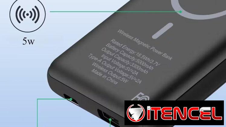 POWER BANK MAGNETICO | POWERBANK 5000MAH | MAGSAFE | BATERIA EXTERNA | CARGADOR INALAMBRICO | CARGADOR PORTATIL | USB C
