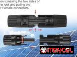 Conector MC4 para panel solar, 1000V, 30 A, IP67, impermeable, macho/hembra, adecuados para cables solares de 14 a 10AWG