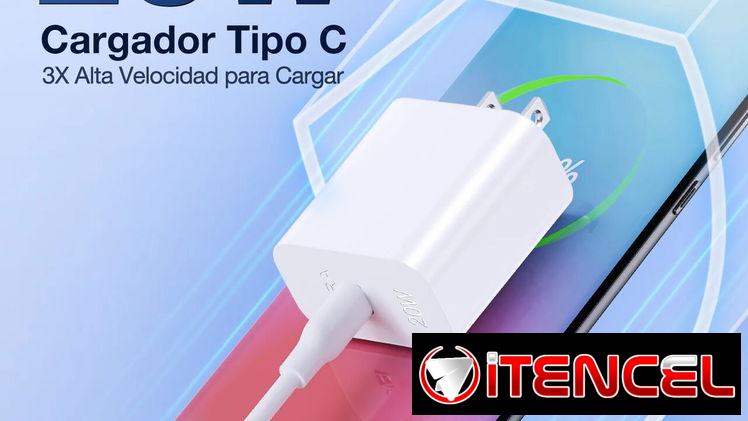 Cubo cargador blanco 1hora con puert-c de 20 watts