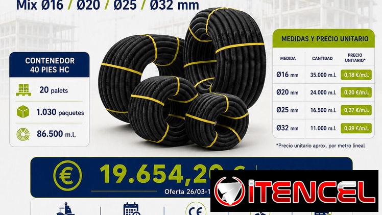 TUBERIA FLEXIBLE-TUBO CORRUGADO ELECTRICIDAD- 90CUP/ML