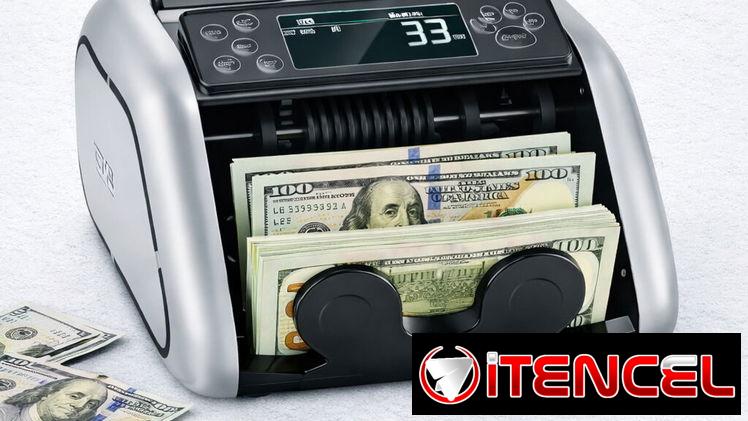 Contadora de Billetes VEVOR 1000 Billetes/min Detección UV MG IR DD Pantalla LCD Con Display Externo USD EUR Para Negoci
