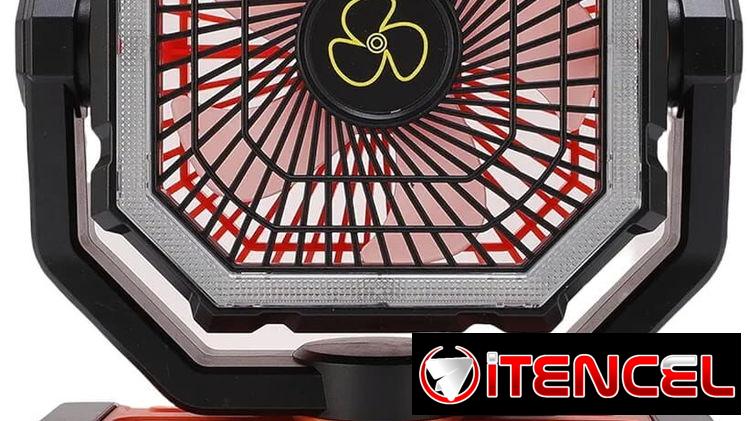 VENTILADOR PORTÁTIL RECARGABLE CON LUZ LED INTEGRADA y CONTROL REMOTO.