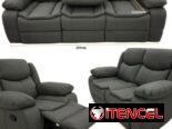 💥 Juegos de muebles reclinables 3,2,1 plaza ✓Material: Cuero de aire  ✓ negro, carmelita y gris