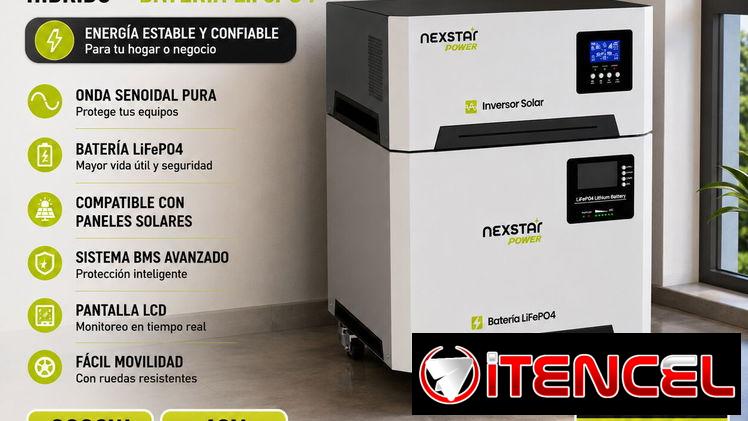 Inversor nexstar 6 kw con bateria de 15 kwh  3250 usd con 🚗
