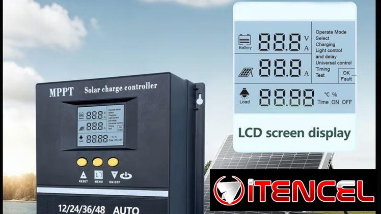 Cargador MPPT Panel Solar 12/24/36/48v 100A Gestión Automática