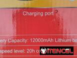 Ventilador Recargable JAYSUPER 12″ 12000 mAh