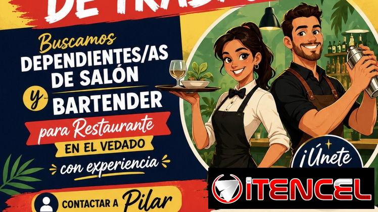 Buscamos Dependiente gastronómico, Bartender, Cocinero y Ayudante de Cocina
