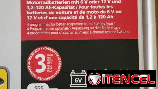 Cargador inteligente a 220V para baterías 6V y 12 V (hasta 120 Ah)