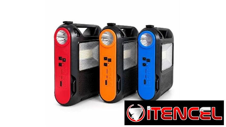 RADIO CON PANEL SOLAR, LINTERNA, BLUETOOTH Y LAMPARA LED VPT-0295