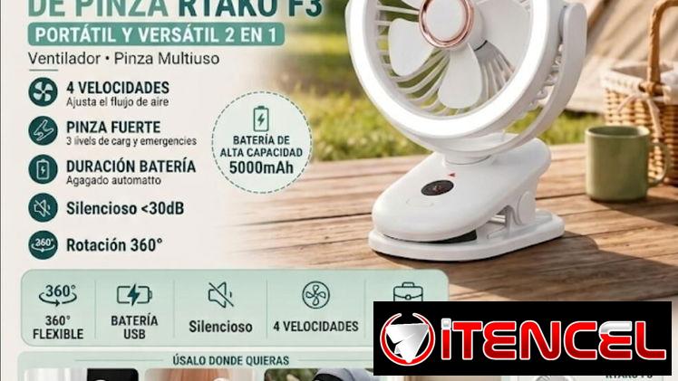 Ventilador de escritorio con 3 modos de usar