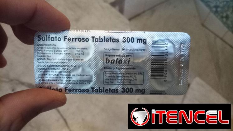 Sulfato ferroso 10 pastillas