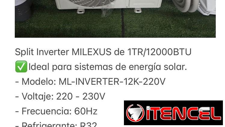 Splits MILEXUS INVERTER de 1 y 1.5  toneladas. NUEVO. ENTREGA INMEDIATA