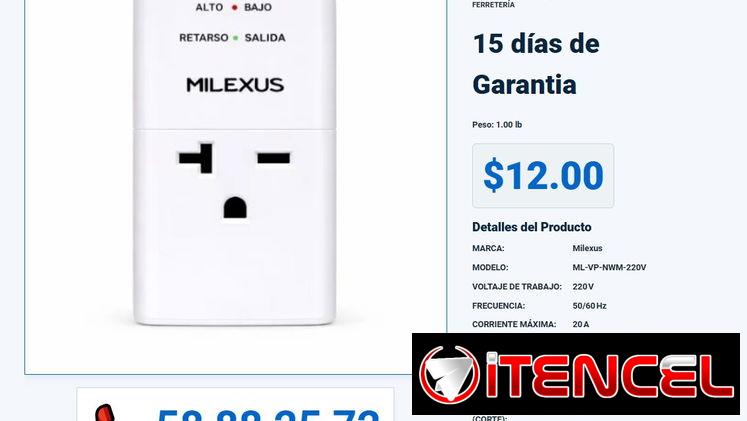 PROTECTOR DE VOLTAJE 20A 220V MILEXUS VPT-0293
