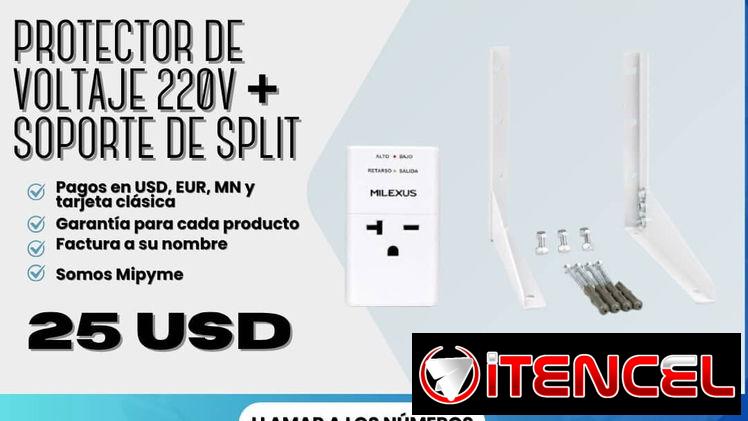 ✅ Protector de Voltaje 20A 220V ✅ Soporte metálico para compresor de aire acondicionado Split
