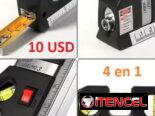 J118 Herramienta multiuso lienza, nivel infrarrojo y de burbuja, regla