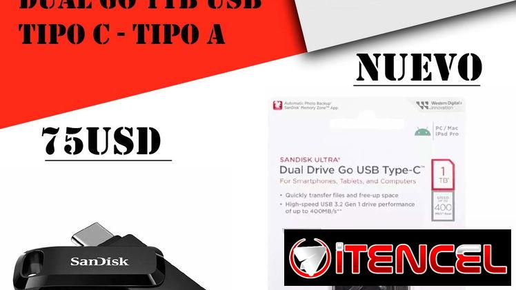 Memoria Flash Sandisk Ultra Dual Go 1TB USB Tipo C – Tipo A “Nuevo Sellado”