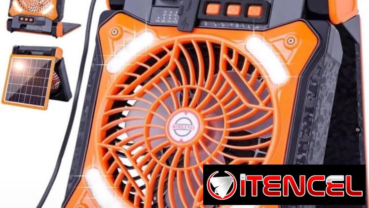 Ventilador Solar Recargable