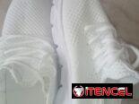 Zapatillas deportivas blancas – Calzado atlético unisex – Tenis ligeros transpirables – Zapatillas casual con suela grue