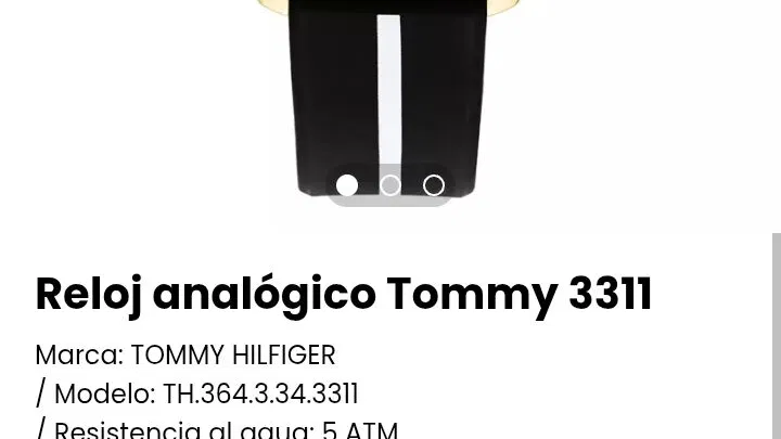 Reloj analógico Tommy 3311. Nuevo
