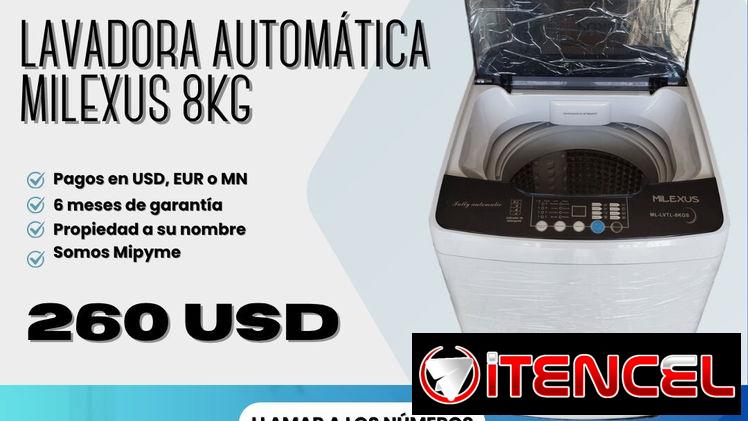 LAVADORA AUTOMÁTICA MILEXUS 8KG