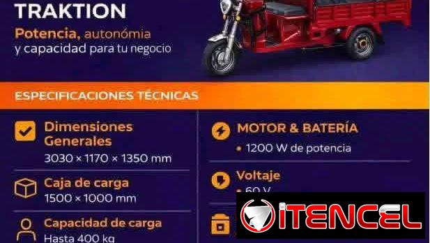 Triciclo Eléctrico TRAKTION 🛺`(Megmot