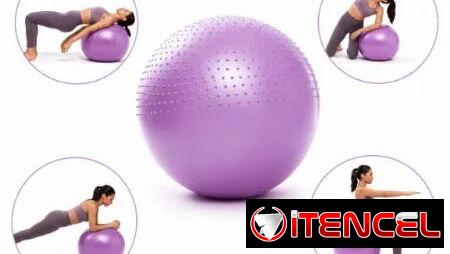 BALÓN DE YOGA INFLABLE CON SUPERFICIE ANTIDESLIZANTE