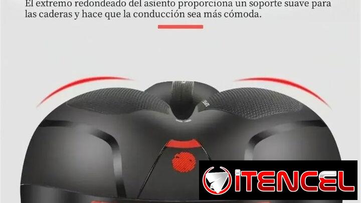 Cómodo sillin de bicicleta, Anti prostático forrado en cuero sintético