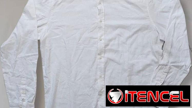 Camisas blancas de lino , ropa de vestir para hombre