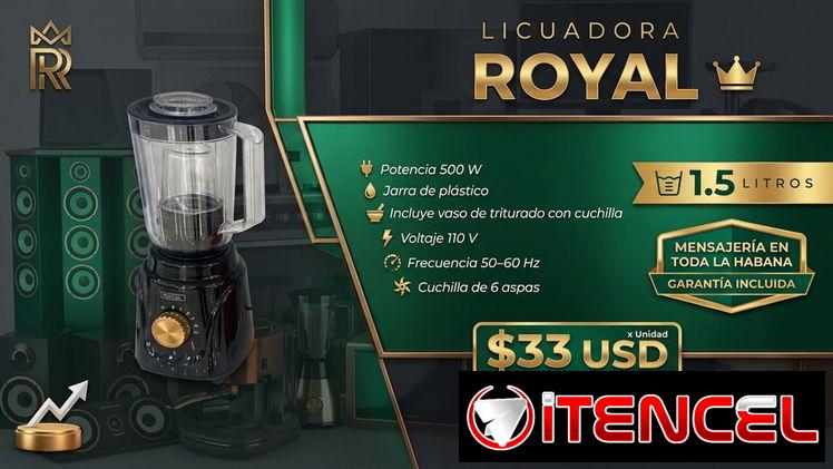 LICUADORA ROYAL DE 1.5L CON VASO MOLINO INCLUIDO! 🔥  ¡Equipa tu cocina con la calidad y la potencia que te mereces! Olv