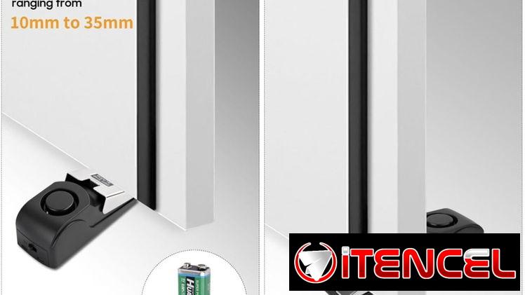 Alarma de tope de puerta mejorada, alarma de seguridad antirrobo de 120 dB para el hogar,