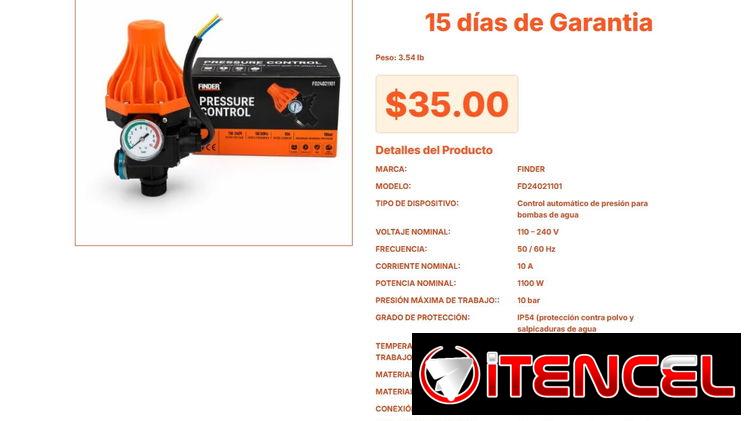 Controlador de presión Finder con sistema de protección IP54 reforzado VPT#-0100