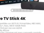 Fire TV Stick 4K. Control por voz con ALEXA. Nuevo