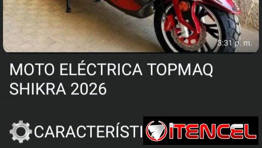 MOTO ELÉCTRICA TOPMAQ SHIKRA 2026  ⚙️CARACTERÍSTICAS :  • 3000 Wats  • ⁠72 Volt  • ⁠45 Amp  • ⁠Autonomía de 100-120 km •