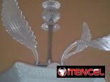 Lámpara de Techo Antigua de Cristal en 220 USD