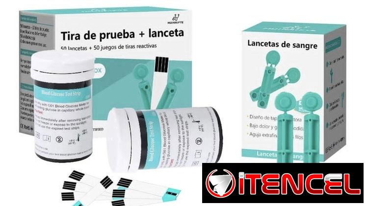 Glucómetro y tirar lancetas
