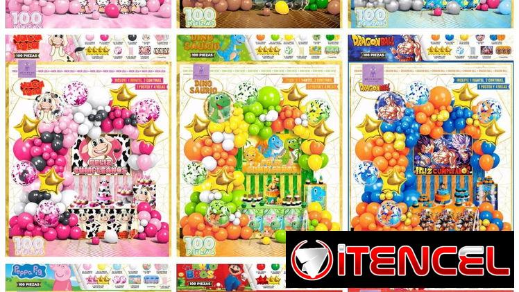 🎈Sets decorativos temáticos de 100 piezas 🎈