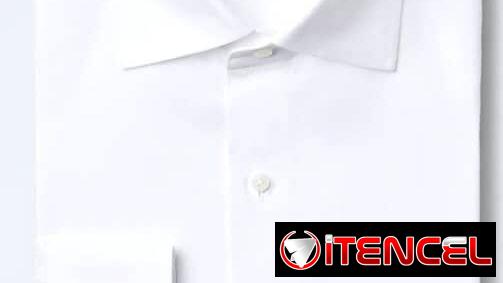 Camisa blanca de vestir semielastizadas