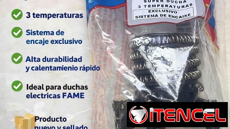 Resistencia para ducha FAME ORIGINAL Modelos de 3 y 4 niveles de temperatura 🔥 Rápido calentamiento y excelente durabi