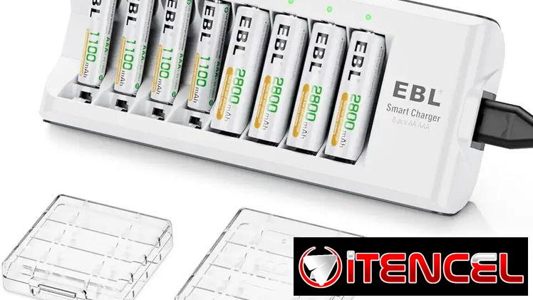 Cargador de Pilas AA y AAA USB
