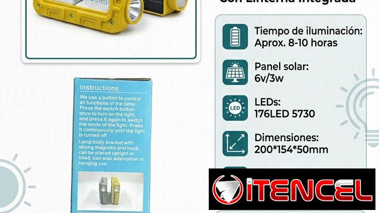 Lámpara Solar de Mano Multiusos 100W