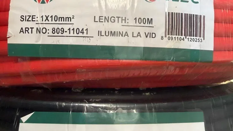 Cable fotovoltaico calibre 8 a 5usd el metro