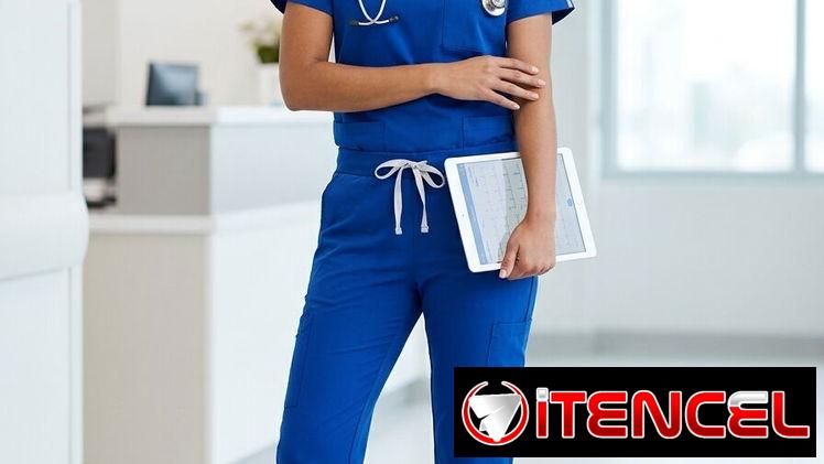 Pijama Conjunto Médico “Vitality” en Azul Real Talla S 18