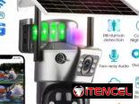 Cámara de seguridad Solar/8MPX/ Alarma luminosa y voz.