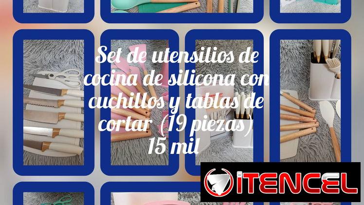 🍳 Vendo Set de Utensilios de Cocina – Juego completo de 5/8/10 piezas – Acero inoxidable, silicona y madera 🥄