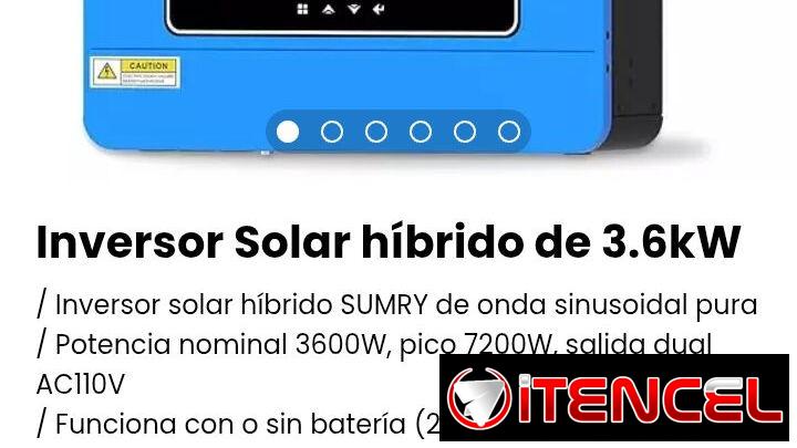Inversor Solar híbrido de 3.6kW. Nuevo