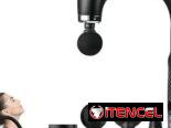 Pistola masajeador con varios cabezales con extensores para un manejo más fácil.  45 Usd