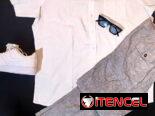 Camisas blancas de lino , ropa de vestir para hombre